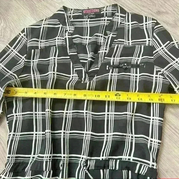 SEDUCTION PLAID MINI DRESS WAIST  TIE SIZE SMALL - Picture 12 of 14